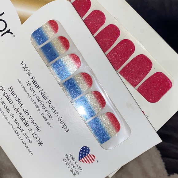 Color Street Other - Color Street Nail Polish Strips - Patriotic Bundle Cherry Float, Firecracker Pop